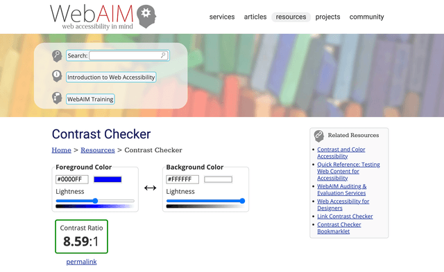 https://webaim.org/resources/contrastchecker/